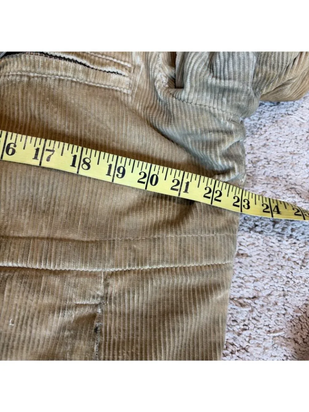 Vtg 70s Men’s Corduroy Jacket Sherpa Lining Size 40 Thrashed Shredded Grunge